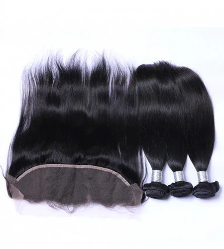 Luxury Straight Bundles with a Lace Frontal 13x4"